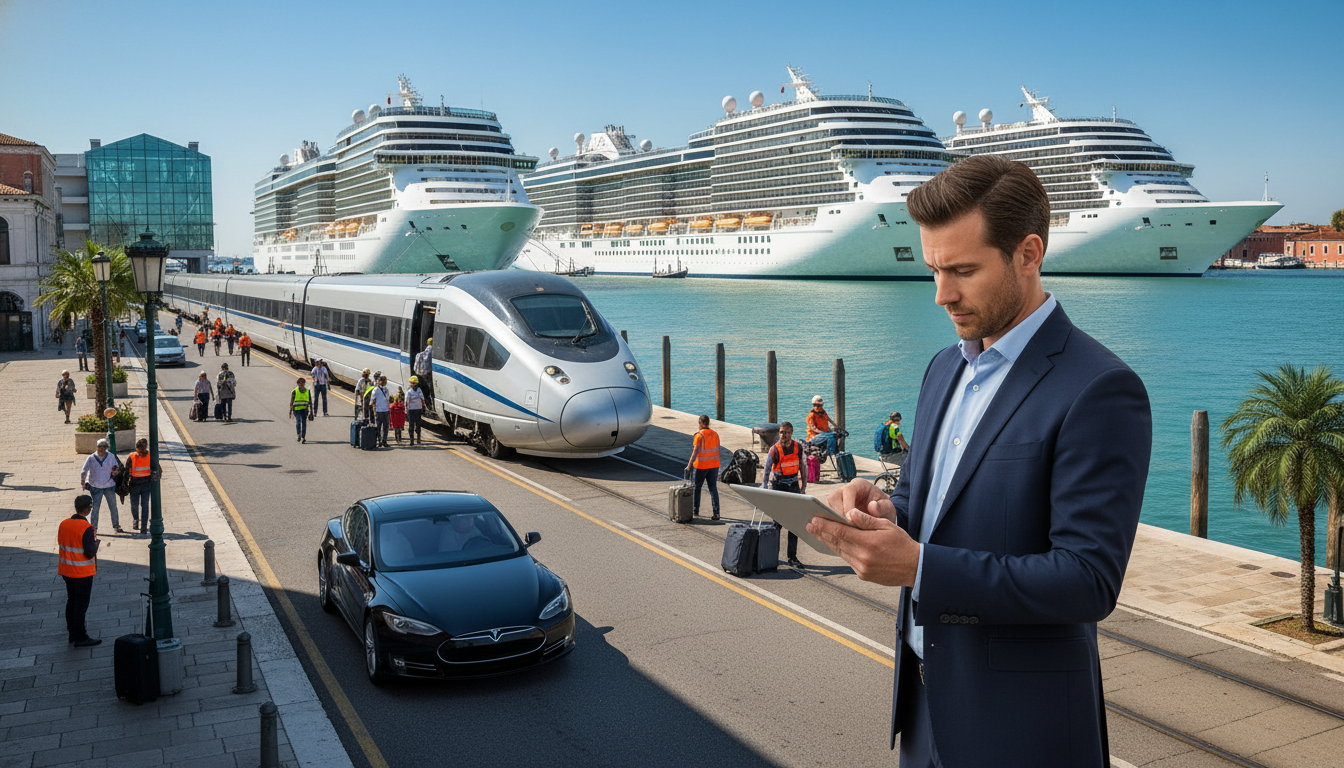 logistica arrivi auto treno taxi porto crociere
