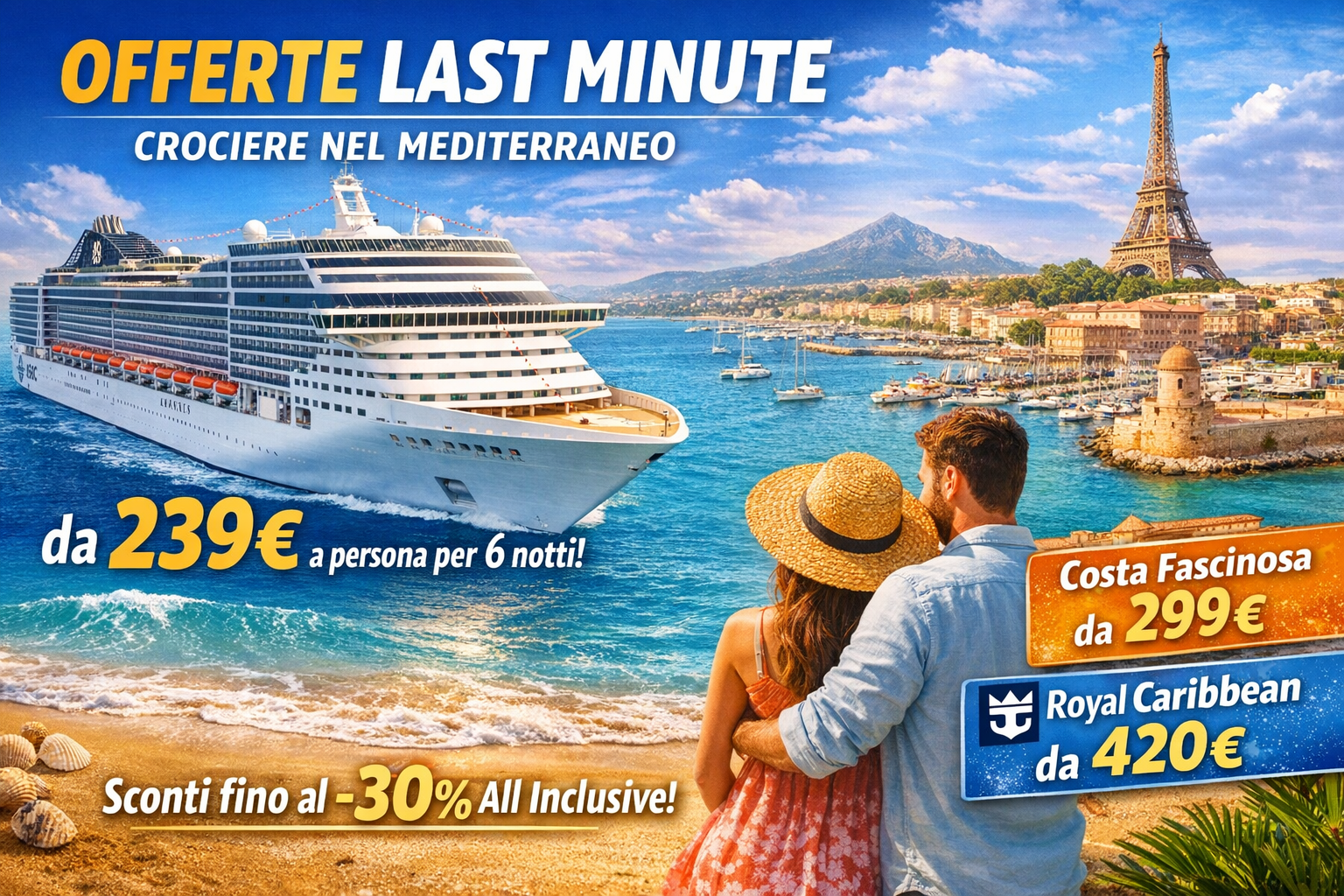 Crociere last minute perfette per coppie: le migliori offerte ad aprile 2026